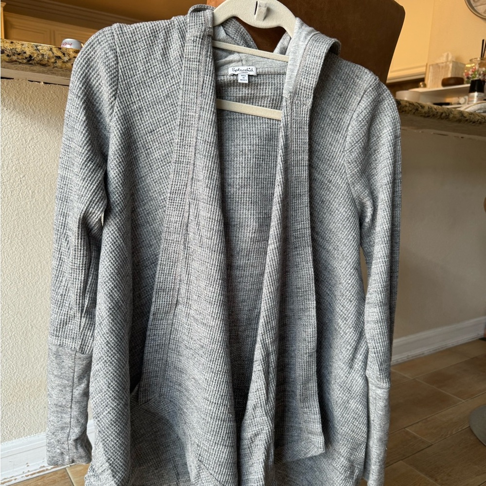 Splendid long sleeve wrap w/hood